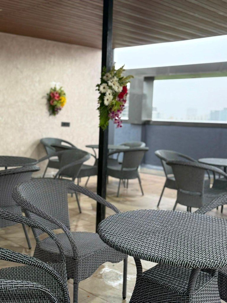 Terrace tables at Lumiere Restaurant